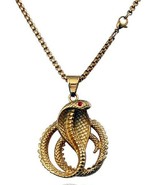 Cobra Snake in 18k gold with chain - €32,77 EUR