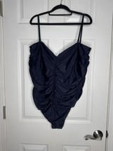 J Crew NWT Plus Size 24 Ruched sweetheart one-piece Swimsuit Navy Blue P... - $32.73