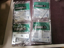 Everbilt T-PLATES 3 In. X 3 In. Zinc Plated 4 Packages Of 2 Packs New Sealed - £7.44 GBP