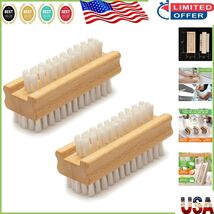Two-Sided Non-Slip Wooden Nail Brush Set - Stiff Bristles for Easy Cleaning - $350.61 MXN