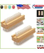 Two-Sided Non-Slip Wooden Nail Brush Set - Stiff Bristles for Easy Cleaning - $350.61 MXN