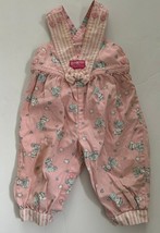 Vintage OshKosh B’gosh Baby Girl Bunny Easter Vestbak Overalls Outfit Size 18M - £134.30 GBP