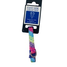 East Side Collection Confetti Print Dog Collar Raspberry 3/8" Adjusts 6"-10" - $9.89