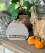 Autumn Leaves and Pumpkins Please Sign - $19.95