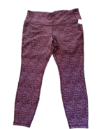 All in Motion Purple Print High Rise 7/8 Legging, Women&#39;s Size XXL, NWT - £9.88 GBP