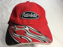 Peterbilt Hat Bright Red Sweeping Flame Adjustable - $24.71