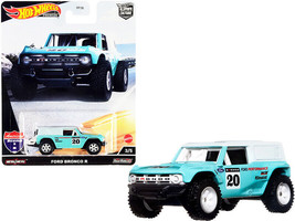 Ford Bronco R #20 Turquoise w White Top American Scene Car Culture Series Diecas - £15.19 GBP