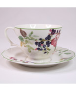 Vintage Charter Club Home Macy&#39;s Cup And Saucer With Wild Flowers Colorf... - $12.36