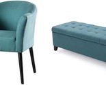 Christopher Knight Home Cosette Fabric Arm Chair, Dark Teal &amp; Mission Fa... - $534.99