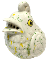 VTG Ceramic Large Shaker Speckled Glaze Green Bird Kitchen Cleanser Shak... - £17.90 GBP