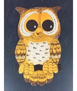 Vintage Halloween Die Cut Paper Hooten Owl Decorations One Sided 12&quot; - £11.80 GBP