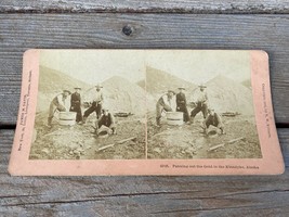 1899 Kilburn Stereoview Card Gold Rush Panning for Gold Klondike Alaska Mining  - £27.57 GBP