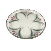 VTG Mikasa French Floral Bouquet 12.5&quot; Round Serving Glass Platter Germany - £14.60 GBP