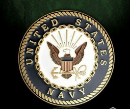 UNITED STATES NAVY ADHESIVE 3&quot; MEDALLION CHALLENGE COIN - $34.99