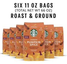 STARBUCKS Pumpkin Spice Limited Edition Ground Coffee 6-11oz Bags BBD 12/2023 - £33.15 GBP