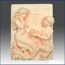 Mermaid Couple - Detail of high relief sculpture - Soap/plaster silicone mold - £20.49 GBP