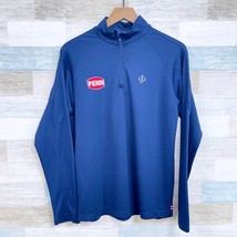 PENN Saltwater Fishing Gear Montauk Tackle Co Tech Pullover Blue Mens Small - $89.09