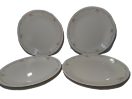 Corning Corelle Dinner Plates &quot;English Breakfast&quot; Pattern 10.25”  Lot of 4, Rose - £10.81 GBP