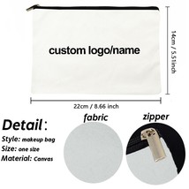 Metic bag zipper custom design add your name company logo cosmetic bag organizer wallet thumb200