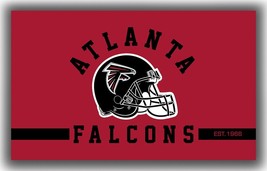 Atlanta Football Team Memorable Flag 3x5ft Falcons Helmet Good Banner - $335.24 MXN