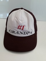 Vtg  1980&#39;s #1 GRANDPA  trucker mesh Hat snapback Made in Taiwan - £10.32 GBP