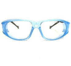 Uvex Meteor Safety Eyeglasses Goggles Frames Clear Blue Wrap Full Rim 53... - £18.11 GBP