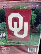 OU Garden Flag 18&quot;x12.5&quot; Full Size NEW Sealed Oklahoma Sooners Heavyweight Nylon - £28.63 GBP