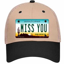 Miss You Arizona Novelty Khaki Mesh License Plate Hat - £23.17 GBP