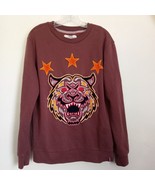 French Kick Paris Gang Tiger Embroidered Sweatshirt Ironic Streetwear Me... - $80.75