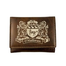 O&#39;Halloran Irish Coat of Arms Rustic Leather Wallet - £19.94 GBP