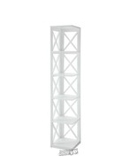 Oxford 5-Tier Corner Bookcase White Easy assembly - $167.74 CAD