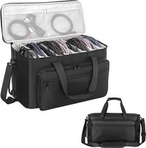 Large Travel Gig Band Cable File Bag With Detachable Dividers,Dj Cord Organizer - £37.90 GBP