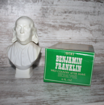 VTG Avon Wild Country After Shave Benjamin Franklin Bust Historical Gift 6oz - £17.82 GBP