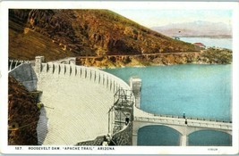Roosevelt Dam Lake Apache Trail Arizona Postcard 1929 - £11.62 GBP
