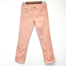 Tory Burch Womens 25 Alexa Cropped Skinny Jeans Peachy Coral Ankle Summer - £30.94 GBP