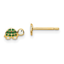 14k Madi K Enamel Turtle Post Earrings SE2882 - $126.57