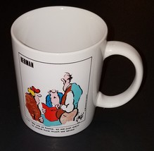 VTG Herman Mug Coffee Cup Comic Jim Unger We Ate Home Check How Much Sav... - £27.09 GBP