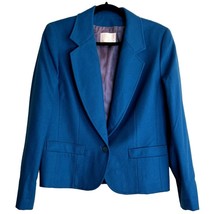 Vintage Pendleton Virgin Wool Blazer Jacket Womens Size 10 Blue Notched Lapel - £43.07 GBP