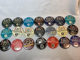 Set of 21 Vintage Super Bowl Pins I to XXI Steelers Cowboys Wincraft Pinback - £95.70 GBP