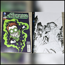 1 Rare HTF Green Lantern 36 MX Sketch Calaveritas Day Dead Mexico Unrele... - $18.69