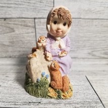 Hallmark Mary Hamilton Figurine Friends for All Seasons Girl w/Squirrels 1990 - $11.71