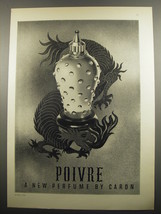 1955 Caron Poivre Perfume Ad - Poivre a new perfume by Caron - $18.49