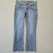 Riders Lee Denim Blue Jeans Stretch Classic Stonewash Zip Womens Size 8 Petite - $11.70