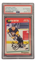 Bryan Trottier Signed 1991 Score #229 Pittsburgh Penguins Hockey Card PSA/DNA - £37.99 GBP