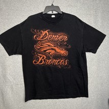 Denver Broncos NFL Mens T-Shirt XL Football Black Short Sleeve Graphic READ - £7.96 GBP