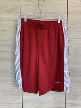 Nike Basketball Shorts Red With Black  White Stripe XL #m33 - £9.38 GBP