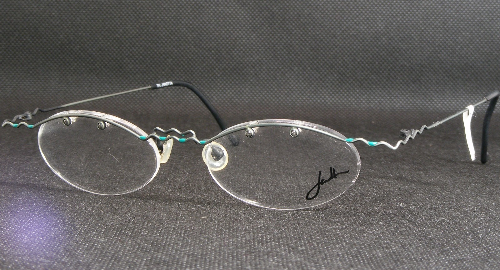 Lunettes Vintage TH. JANOTTA ONDA E2 PA Vert UNIQUE RARE 47-17-145mm - $76.23