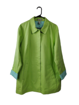 Caribbean Joe Jacket Women PXL Raincoat Button Down Long Sleeve 100% Cotton - £20.58 GBP