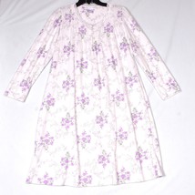Miss Elaine Women&#39;s Gown Night Shirt Purple Flowers Pajamas Size Small - £15.13 GBP