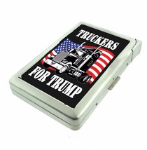 Truckers For Trump 2024 L1 100&#39;s Cigarette Case Built in Lighter Metal Wallet - £17.05 GBP